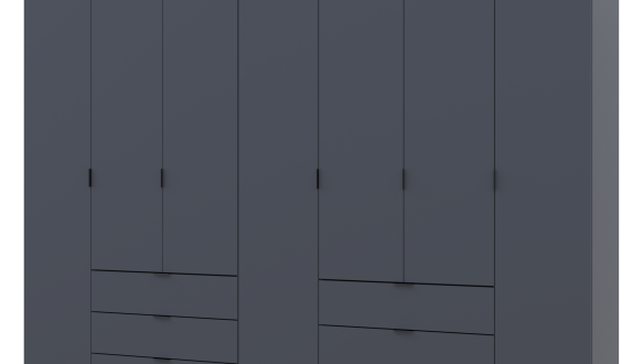 Шкаф Дорос Геллар графит 7 дверной 271,2 см