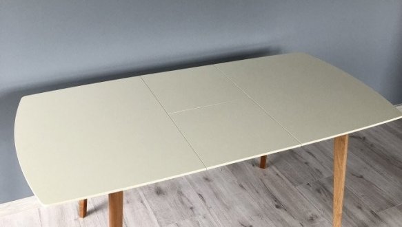 Стіл Exen II / Ексен II Інтарсіо Білий Розкладний 120/160 см 10