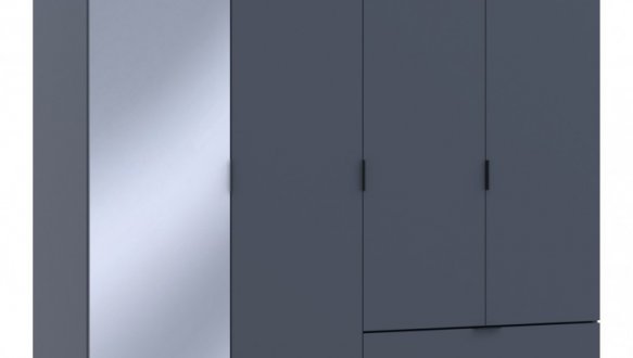 Шкаф для одежды Дорос Гелар графит 3-х дверный/Зеркало 155 см 4