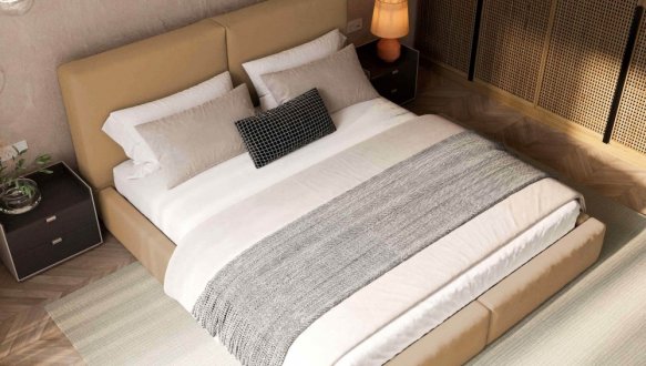 Кровать мягкая Виорина деко Insta / Инста с подъемным механизмом и нишей для белья 1