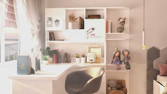 Стол угловой с надстройкой и эркером 12