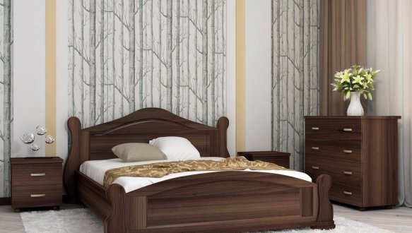 Кровать двуспальная деревянная Явито Венеция Массив Ольха / Ясень / Дуб 3