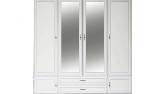 Шкаф ВМК Украина SZF6D2S Кентуки 4 дверный белый альпийский 228 см