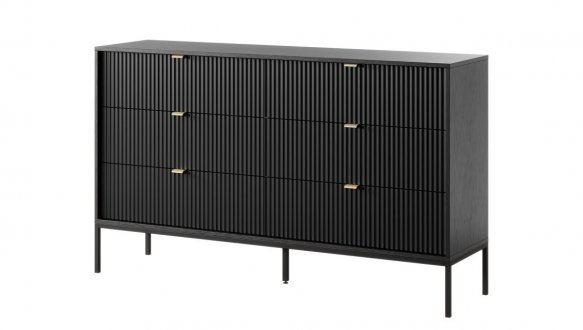 Модульна вітальня Чорний/Чорні ніжки Nova 2