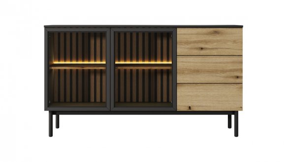 Комод Ланг / Lang 2D3S/150 Дуб Евок/Черный