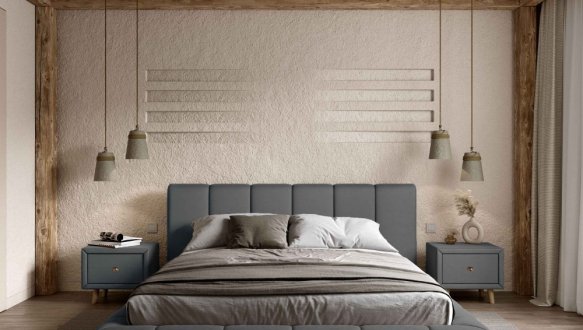 Ліжко м'яке двоспальне Віоріна Деко Подіум 17