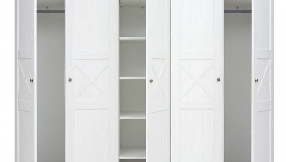 Шкаф SZF5D/23/24 BRW Poland Stockholm 5 дверный белый 243 см 2