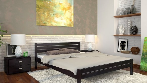 Ліжко дерев'яне ArborDrev Роял Сосна / Бук 3