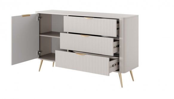 Комод 1D3S/138 Беж/Золоті ніжки Lante 3