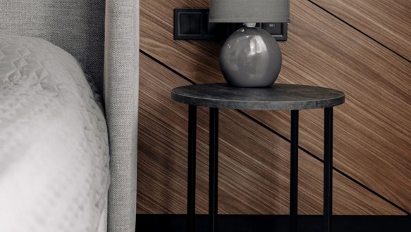 Столик Модерн S вугільний камінь 