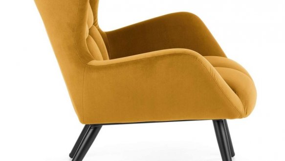 Крісло м'яке Halmar Tyrion / Тіріон Гірчичний / Чорні ніжки 7