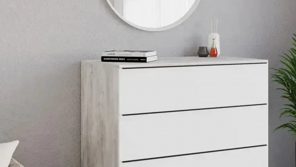 Комод ТХ005 Бетон / Білий Морелі