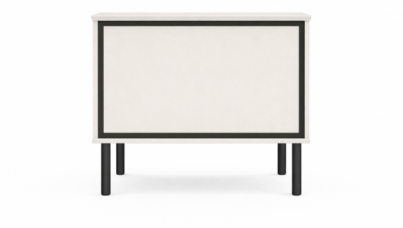 Тумба приліжкова KOM1S Хілс/Heels Кашемір/Чорний Гербор