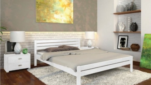 Ліжко дерев'яне ArborDrev Роял Сосна / Бук Білий