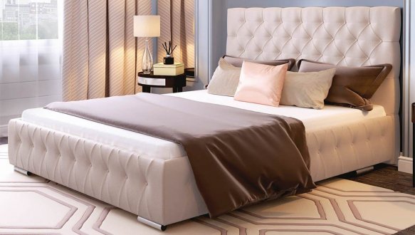 Ліжко м'яке двоспальне Городок меблі Арабель без підйомного механізму