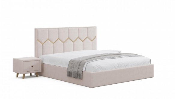 Кровать мягкая двуспальная Виорина деко Mirali / Мирали 19