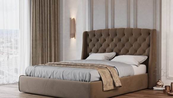 Ліжко м'яке двоспальне Лев Прага 1