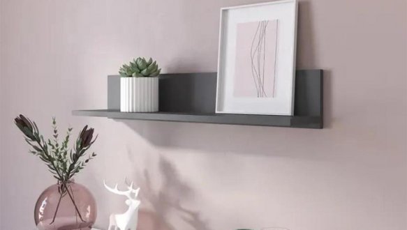 Полка настенная антрацит SТ0022