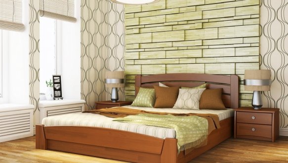 Ліжко дерев'яне Естелла Селена Аурі з підйомним механізмом і нішею для білизни Щит / Масив Бук 8