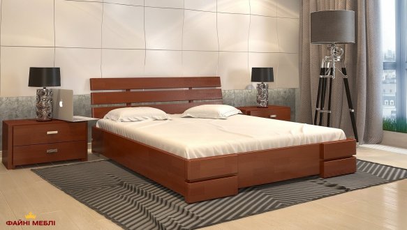 Кровать деревянная ArborDrev Дали Люкс с подьемным механизмом и нишей для белья Сосна / Бук 0