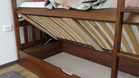 Двоярусне ліжко з підйомним механізмом Бембі 12