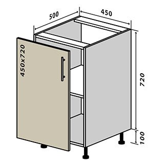 №4 Тумба нижняя 45 Люкс RODOS