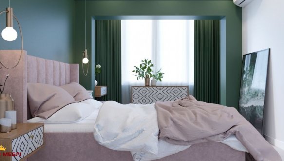 Кровать двуспальная мягкая Woodsoft Montreal / Монреаль с подъемным механизмом и нишей для белья 4