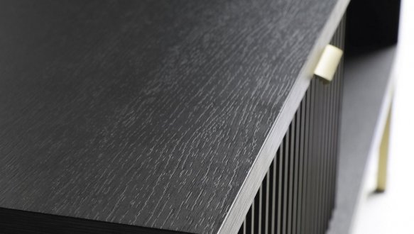 Стіл журнальний Чорний/Золоті ніжки L104 Nova 2