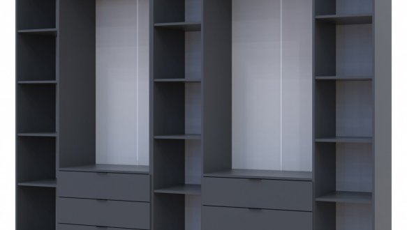 Шкаф Дорос Геллар графит 7 дверной 271,2 см 3