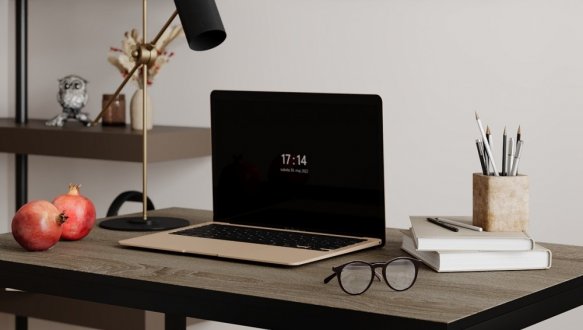 Письменный стол Brevity Loft mid Дуб винтаж оксид/Чёрный металл 0