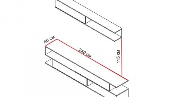 Стенка Брик Кашемир/Дуб сонома 2