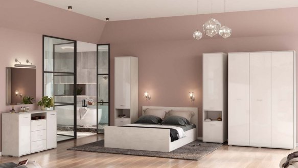 Шафа 3д КС Ліра 3 дверна білий 150 см 1