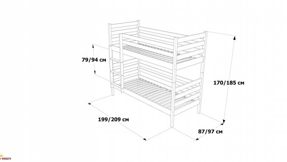 Двухъярусная кровать Шрек 8