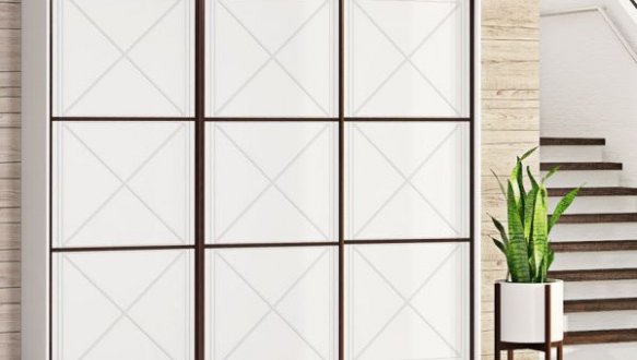 Шкаф-купе Комфорт мебель Прованс крашеный высокий глянец 3 дверный 270 см