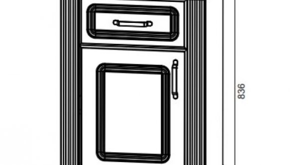 Комод KOM1D1S Канді Білий альпійський / Дуб стірлінг / Білий матовий 0