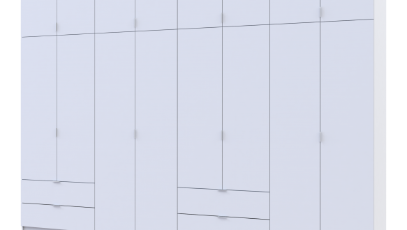 Шафа для одягу Дорос Лукас білий 8 дверна 360 см