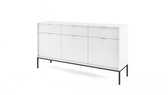 Комод Білий/Чорні ніжки KSZ154 Nova 0