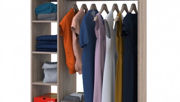 Гардеробная стойка Д1 дуб сонома 0