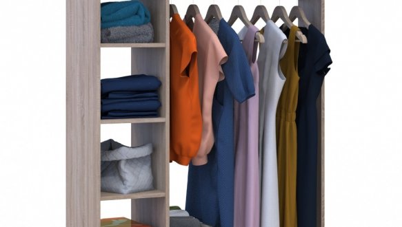 Гардеробная стойка Д1 дуб сонома 2