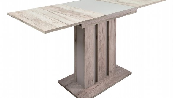 Стіл обідній POLAR D/G Інтарсіо Дуб крафт сірий / Глиняний сірий Розкладний 100/135 см 4