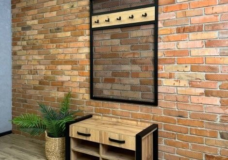 Вешалка LOFT Дуб Тахо / Чёрный мат MebliRoMax 1