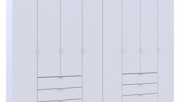 Шкаф Дорос Гелар белый 8 дверной 310 см 5