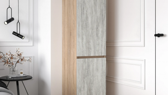 Шкаф Морели Т218 сонома/бетон со штангой 50 см