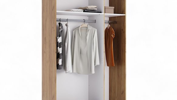 Шкаф 3Д с зеркалом Миромарк Белла 3 дверный белый 138 см 0