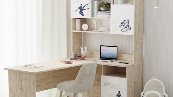 Стол угловой с надстройкой 4