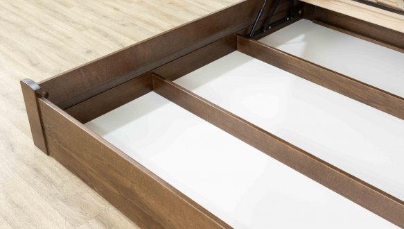 Ліжко дерев'яне низьке узніжжя Дрімка Геракл з підйомним механізмом та нішею для білизни Бук 8