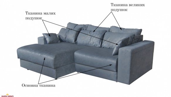 Кутовий диван розкладний єврокнижка Віка Магнат 2 249 см 3