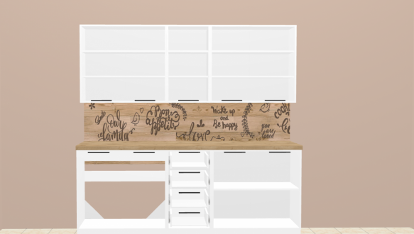 Кухня 2,0 м МДФ плівка Хай-тек Горизонталь/ДСП ЕКО 7