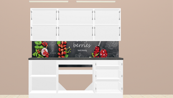 Кухня 2,0 м Фарбований МДФ Альфа ручка АКЦІЯ! 2