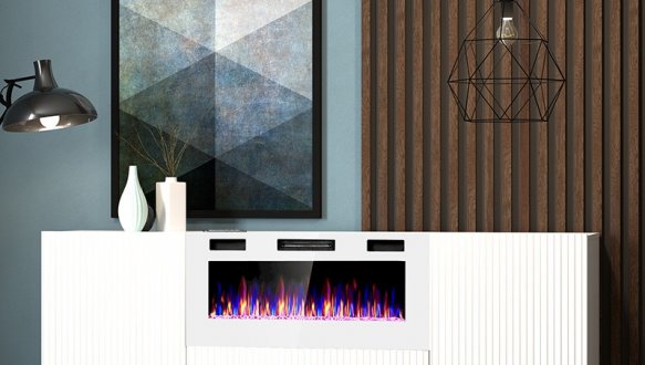 Комод 180 EF Pafos з електрокаміном 1